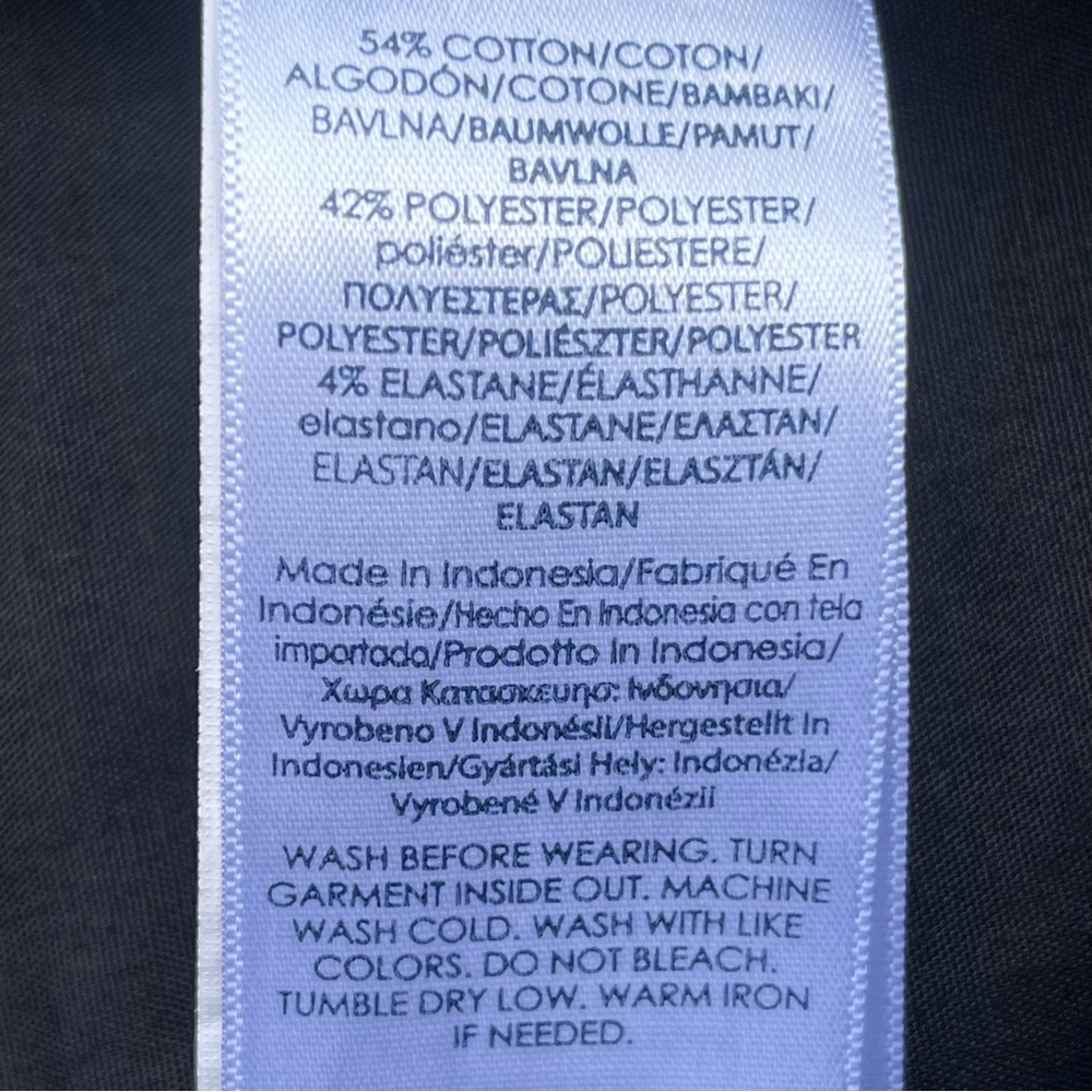 Chaps Classic Straight Leg Chino Pants Women 6 Navy Blue‎ Cotton Blend 32x29 - Picture 5 of 10